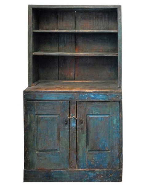 Stepback Cupboard, Primitive Cabinets, Primitive Cupboards, Country Cupboard, Antique Cupboard, Painted Cupboards, Casas Coloniales, Primitive Furniture, Country Antiques