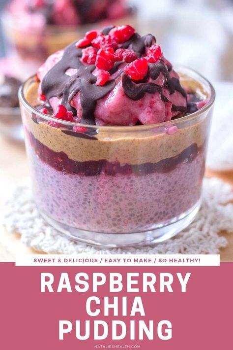 Fruity Breakfast Ideas, Vegetarian Entertaining, Raspberry Chia Pudding, Chia Puddings, Apartment Recipes, Vegetarian Recipes Dessert, Raspberry Recipes, Best Sweets, Thyroid Health