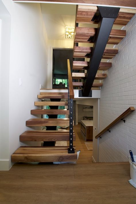 Stairway Remodel, Stairs Ideas, Loft Stairs, Floating Stairs, Home Stairs Design, Modern Staircase, A New Beginning, House Stairs, New Beginning