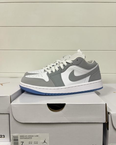 Jordan 1 Low Wolf Grey (Women’s) DC0774-105 Available Size 7 7.5 8 8.5 9 9.5 10 #jordan1lowwolfgrey #jordan1lowwomens #womensshoes #womenssneakers #dior #1lows Jordan 1 Low, Grey Women, 7 And 7, Jordan 1, Womens Sneakers, Dior, Women Shoes, Grey