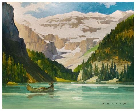 Canada Banff, Lake Painting, My Sons, Lake Louise, Art Instructions, The View, British Columbia, Instagram A, Landscape Paintings