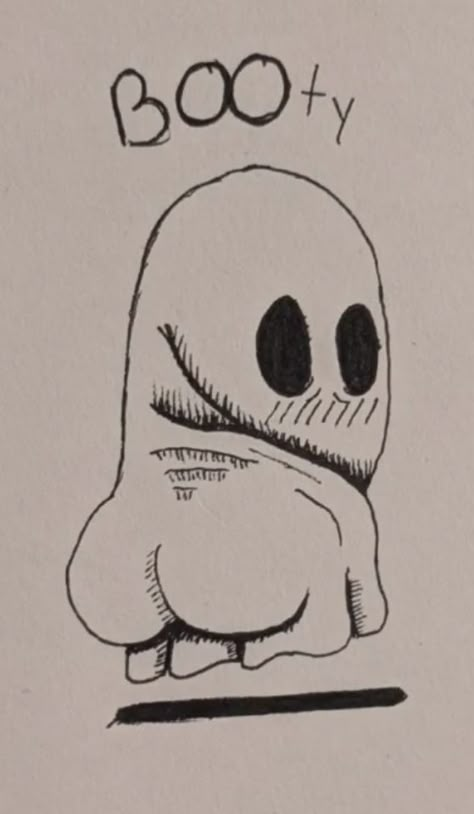 Ghost Aesthetic Drawing Cute, Simple Drawing Ideas Halloween, Drawing Ideas Hollween, Cute Halloween Drawings Ideas Sketches, Simple Scary Things To Draw, Easy Ghost Doodle, Ghost Doodle Aesthetic, Random Sketches Creative Easy, Drawing Ideas Spooky