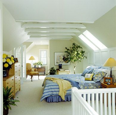 Most building codes require that a living space be at least 7-1/2 feet high over 50 percent of the floor area. Rooftop Balcony, Attic Renovation Ideas, Attic Ideas, Finished Attic, Attic Playroom, Attic Loft, Long Room, Attic Conversion, Attic Design