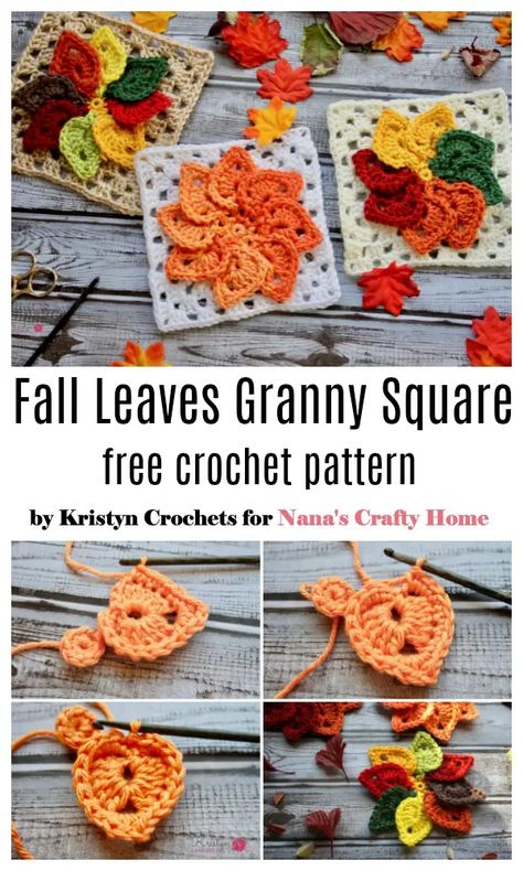 Thanksgiving Crochet, Square Crochet Pattern, Granny Square Crochet Patterns Free, Fall Crochet Patterns, Crochet Quilt, Crochet Granny Square, Crochet Fall, Holiday Crochet, Manta Crochet