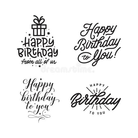 Happy Birthday Writing Style, Happy Birthday Hand Lettering, Happy Birthday Logo, Happy Birthday Calligraphy, Happy Birthday Writing, Happy Birthday Font, Happy Birthday Typography, Cake Lettering, Birthday Logo