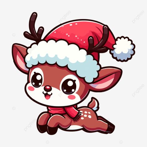 cute cartoon deer wearing a santa hat vector funny character funny cartoons cute cartoon png Cute Christmas Cartoon Pictures, Cute Cartoon Christmas, Cute Christmas Characters, Santa Cartoon Drawing, Cute Santa Illustration, Cartoon Santa Hat, Funny Reindeer Cartoon, Santa Hat Vector, Cartoon Flowers