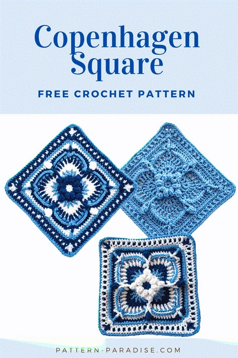 Vintage Crochet Squares, Flower Motif Granny Square, Copenhagen Crochet Square, Pondoland Square Crochet Pattern, Turkish Granny Square Pattern, Geometric Granny Square Crochet, Detailed Granny Square, 12” Crochet Squares, Crochet Square Designs