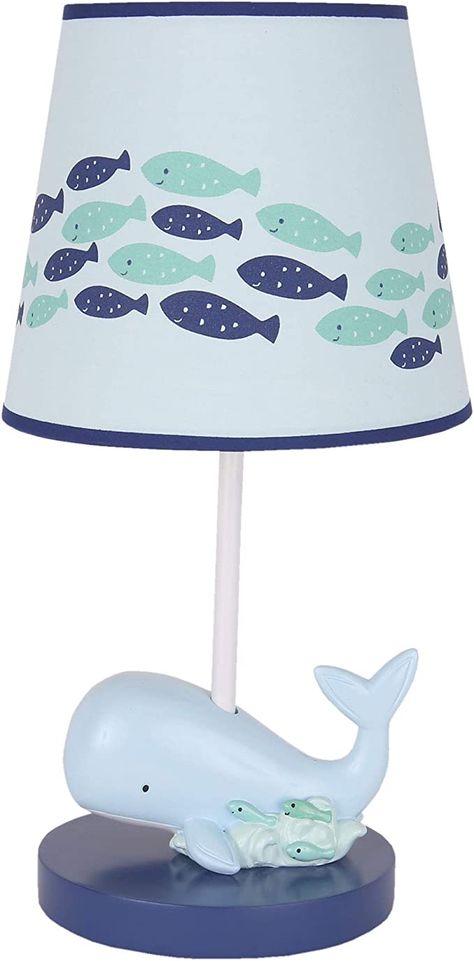 Amazon.com: Lambs & Ivy Oceania Blue Ocean/Sea/Nautical Nursery Lamp with Shade & Bulb : Baby Ivy Nursery, Nursery Lamps, Whale Lamp, Grey Elephant Nursery, Koala Nursery, Lamp Nursery, Nautical Lamps, Chevron Nursery, Coastal Nursery