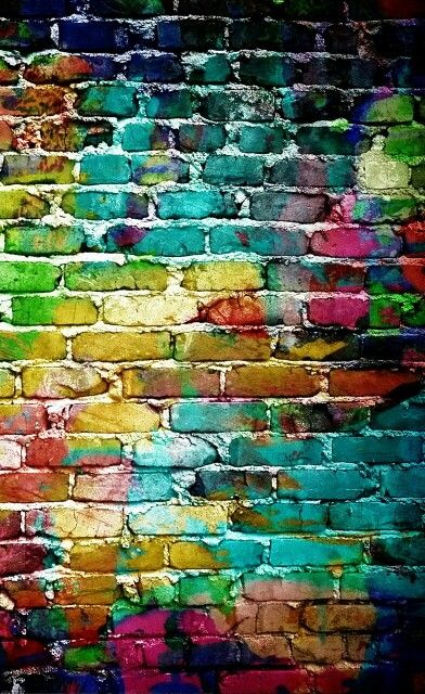 watercolor bricks Bricks Painting, Brick Phone Wallpaper, Colorful Iphone Wallpapers, Brick Background Wallpapers, Brick Wall Art Background, Brick Wallpaper With Graffiti Colours, Brick Wall Pattern, Pixel Wallpaper, Wall Pattern