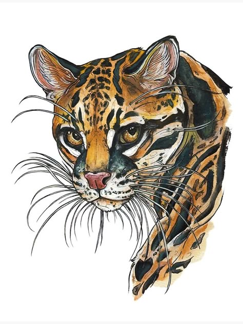 Paint Nature, Ink Portrait, Leopard Art, Wildlife Artwork, Painting Nature, Unique Drawings, Desenho Tattoo, Wildlife Artists, Cats Illustration