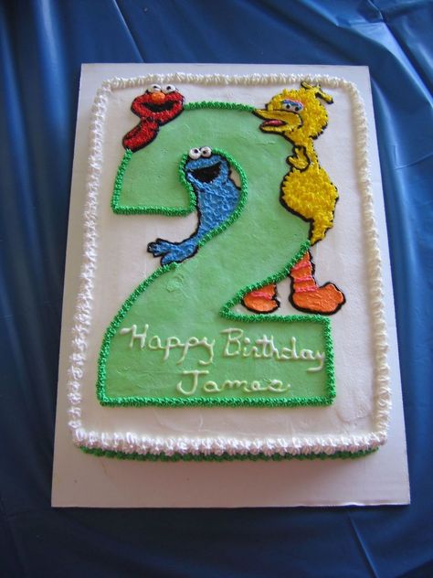 Sesame Street Sheet Cake Ideas, Elmo Sheet Cake, Sesame Street Sheet Cake, Sesame Street Birthday Cake, Sesame Street Birthday Cakes, Birthday Sheet Cake, Elmo Birthday Cake, Sesame Street Cake, Birthday Sheet Cakes