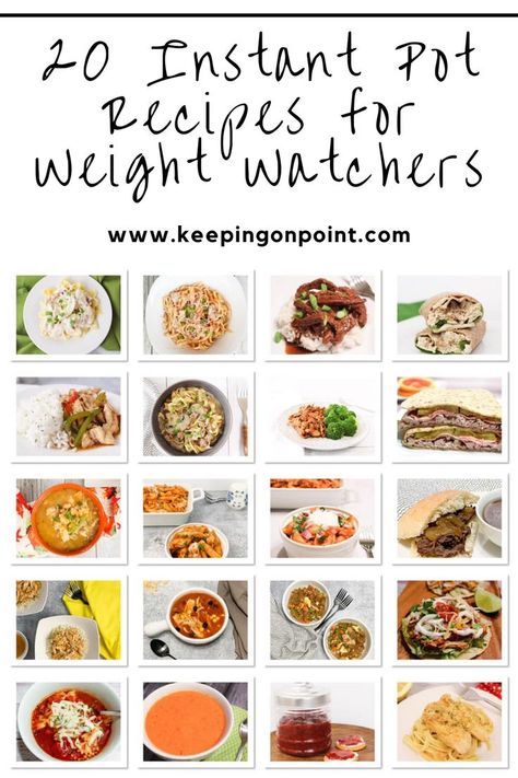 This has 20 Instant Pot recipes that are all WW friendly! Weight Watchers Instant Pot Recipes, Weight Watchers Instant Pot, Recipes For Weight Watchers, Weight Watchers Vegetarian, Weight Watchers Meals Dinner, Keeping On Point, Weight Watchers Chicken, Weight Watchers Breakfast, Healthy Instant Pot Recipes