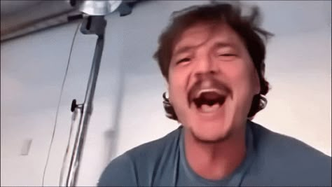 Pedro Pascal Mandalorian Gif, Crying Gif, Don Pedro, Laughing And Crying, Funny Short Clips, Andrew Garfield, Pedro Pascal, Meme Template, Quick Jokes