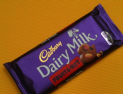 wow - 2 of my favourite things on the new packaging for Cadbury's Fruit  Nut - chocolate  ampersands Cadbury Fruit And Nut, My Favourite Things, Music Images, New Packaging, Dairy Milk, Candy Bar, My Favourite, Dairy, Milk