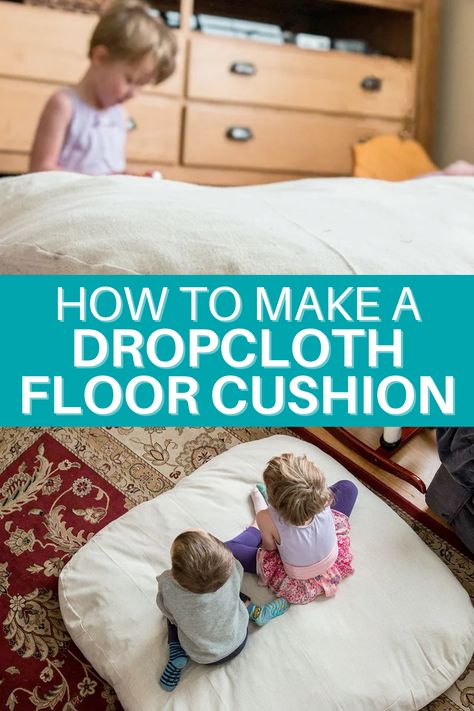 Diy Floor Chair, Diy Floor Cushions, How To Make A Floor Pillow, Diy Floor Cushion, Diy Floor Pillow, Floor Reading Nook, Floor Cushion, Diy Pillow Chair, Sew Floor Cushion