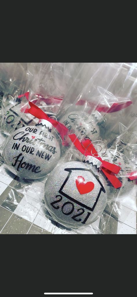 New Home Ornament Diy, Open House Real Estate, Ornament Diy, Open Houses, Diy Cricut, Ornaments Diy, First Home, First Christmas, Open House