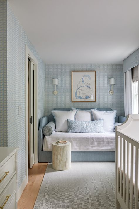 Childrens' Rooms — Emily C. Butler Nursery With Crib And Bed, Built In Changing Table, Serena Lily Nursery, Nursery Room With Daybed, Small Nursery With Daybed, Guest Room With Crib, Daybed Nursery Ideas, Nursery With Daybed And Crib, Daybed In Nursery