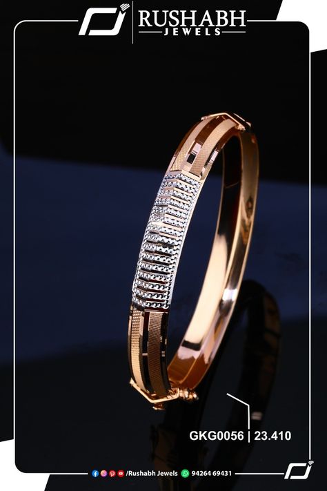 Diamond Kada For Men, Kada Design, Gents Kada, Mens Bracelet Gold Jewelry, Man Gold Bracelet Design, Gents Bracelet, Gold Kada, Mens Bracelet Designs, Fancy Bracelet