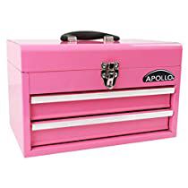 Tool Box Dresser, Pink Tool Box, Steel Tool Box, Metal Chest, Pink Tools, Metal Tool Box, Salon Suites, Tool Box Organization, Tool Cabinet