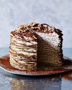 Tiramisu Crepe Cake Recipe, Crepe Cake Recipe, Crepe Cake, Crepe Recipes, Layered Cake, Food Cakes, Let Them Eat Cake, Layer Cake, Eat Cake