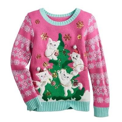 Diy Christmas Sweater, Cat Christmas Sweater, Cats Christmas, Diy Vetement, Cat Holidays, Family Outfits, Cozy Fashion, Christmas Cats, Ugly Sweater