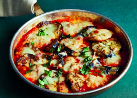 Just wanted to share this delicious recipe from Lidia Bastianich with you - Buon Gusto! One-Pan Chicken and Eggplant Parmigiana Eggplant Dinner, Lidias Italy Recipes, Chicken And Eggplant, Lidia's Recipes, Chicken Eggplant, Eggplant Parmigiana, Lidia Bastianich, Chicken Parmigiana, Eggplant Dishes