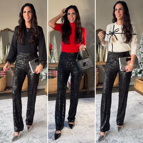 The perfect sequin pants on sale! Incredibly comfortable and wearing a size 2 Tops are a size small

#LTKCyberWeek#LTKSaleAlert#LTKU
https://liketk.it/4YCLH Sparkle Pants Outfit New Years, What To Wear With Sequin Pants, Gold Sequin Pants Outfit, Sparkly Pants Outfit, Sparkle Pants Outfit, Black Sequin Pants Outfit, Sequin Pants Outfit, Sequins Pants Outfit, Sparkle Pants