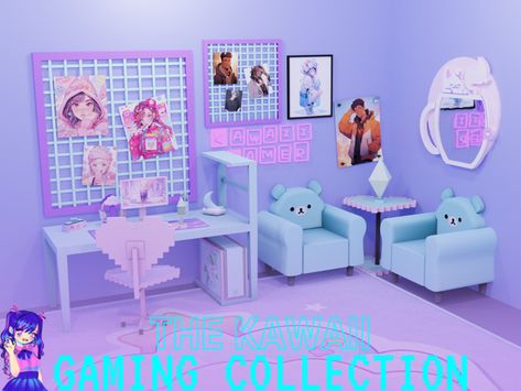 The Kawaii Gaming Collection [Thanks for 1k Followers] | Patreon Sims Gaming Cc, Sims 4 Cc Furniture Desk, Sims 4 Cc Art Patreon, Gaming Cc Sims 4, Kawaiistacie Sims 4, Sims 4 Cc Clutter Gamer, Sims 4 Kawaii Furniture, Sims 4 Cc Gaming Setup Functional, Sims 4 Gaming Setup Cc