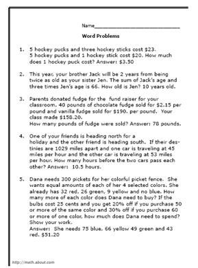 Quiz Eighth Graders with These Math Word Problems: Worksheet # 1 Solutions 8th Grade Math Problems, 8th Grade Math Worksheets, Math Story Problems, Problem Solving Worksheet, Division Word Problems, Algebra Worksheets, Math Problem Solving, Word Problem Worksheets, Printable Math Worksheets