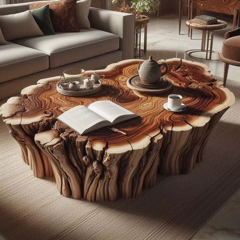 Tree Trunk Coffee Table Tree Trunk Coffee Table, Tree Coffee Table, Tree Trunk Table, Trunk Furniture, Trunk Coffee Table, Live Edge Design, Interior Design Office, Unusual Furniture, Coffee Table Trunk