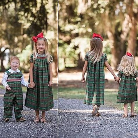 Amazon.com: Toddler Smocked Christmas Dress Baby Girl Christmas Outfit Vintage Princess Plaid Dresses Cute Clothes (Santa Plaid Green Red, 3-4T): Clothing, Shoes & Jewelry Christmas Outfit Vintage, Smocked Christmas Dress, Toddler Girl Christmas Outfits, Toddler Smock, Smocked Christmas Dresses, Girl Christmas Outfit, Plaid Dresses, Christmas Dress Baby