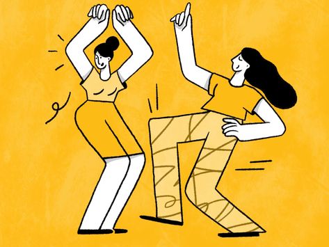 Dance Party Drawing, Dance Illustration Art, Dancing Character, Dancing Illustration, Party Drawing, Dance Illustration, Dancing Drawing, Dance Artwork, Dancing People