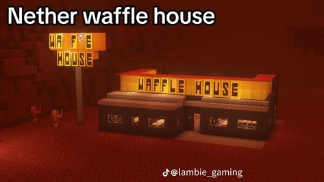 Minecraft W, Minecraft Farm, Minecraft City, Waffle House, Cave House, Minecraft Architecture, Minecraft Houses, Minecraft