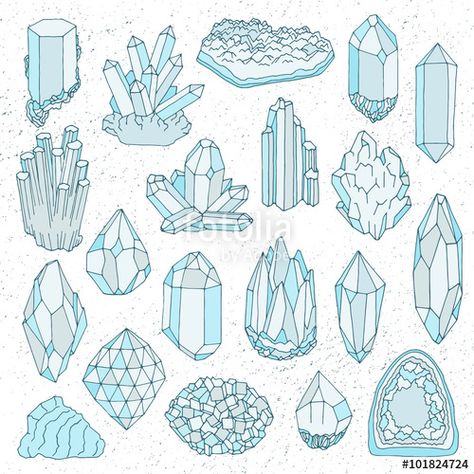 Vector: Hand drawn line  crystal, mineral, gem Mineral Tattoo, Tattoo Ideas Drawings, Crystal Illustration, Crystal Drawing, Posca Art, Crystal Art, Vector Hand, 그림 그리기, Drawing Inspiration