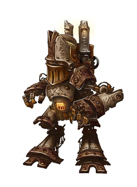 Fantasy Construct, Steel Defender, Steampunk Robots, Steampunk Character, Steampunk Characters, Steampunk Artwork, Steampunk Fantasy, Dungeons And Dragons Game, Arte Robot