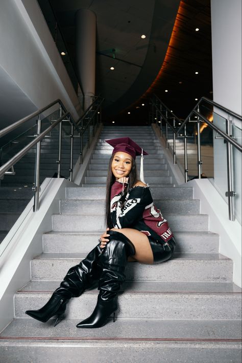 NCCU| Grad | Photoshoot Inspo | HBCU | Student Center Nccu Homecoming Outfits, Nccu Graduation Pictures, Hbcu Grad Pics, Texas Southern University Graduation, Stadium Graduation Pictures, Hbcu Graduation Pictures Photo Ideas, Hbcu Photoshoot, College Graduation Pictures Black Women, Hocoming Dress