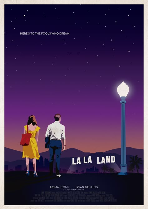 Lala Land Poster Vintage, La La Land Alternative Poster, La La Land Poster Art, Lala Land Poster Art, Lalaland Movie Poster, La La Land Vintage Poster, Lala Land Movie Poster, La La Land Aesthetic Poster, La La Land Painting Ideas