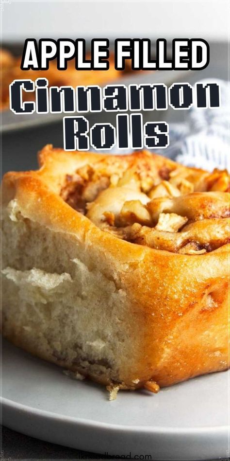 These soft and gooey Cinnamon Apple Rolls are filled with a delicious 
cinnamon-apple filling and topped with a brown sugar glaze. They're the 
perfect breakfast treat, or a decadent dessert. The fresh smell of cinnamon rolls baking in the oven is intoxicating. 
And when those rolls are filled with sweet, juicy apples, it's even 
better. Apple cinnamon rolls are the perfect fall treat, and they're 
easy to make at home. Cinnamon Apple Rolls, Fall Cinnamon Rolls, Filled Cinnamon Rolls, Apple Rolls, Rolls Baking, Pecan Cinnamon Rolls, Sweet Roll Recipe, Apple Cinnamon Rolls, Cinnamon Roll Dough