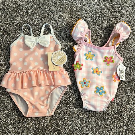 Nwt Two Swimsuits 3-6 Months. One Is Mud Pie And One Is First Impressions. Mom Inspo, Flamingo Swimsuit, Rainbow Swimsuit, Mom Dr, Mermaid Swimsuit, Summer Bathing Suits, Kid Clothes