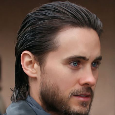 Slick Back Long Hair Long Slicked Back Hair, Mens Slicked Back Hairstyles, Slick Back Haircut, Professional Hairstyles For Men, Pulled Back Hairstyles, Slick Back, Hair Pulling, Slicked Back Hair, Corte De Cabelo Masculino