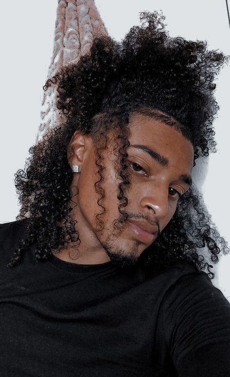 36 Cute Curly Hairstyles for Men – Svelte Magazine Hairstyles Black Men, Curly Hairstyles Black, Long Curly Hair Men, Natural Hair Men, Male Haircuts Curly, Black Men Haircuts, Cute Curly Hairstyles, Black Men Hairstyles, Mens Braids Hairstyles