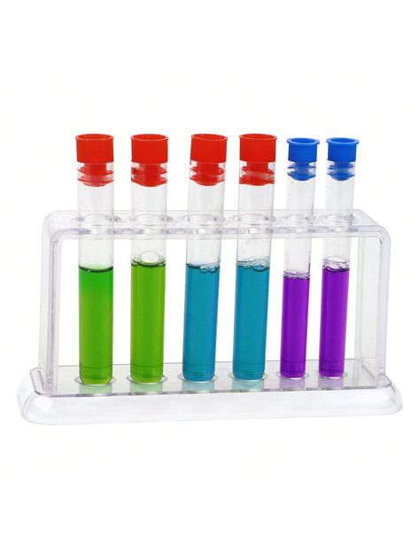 6 Pcs Test Tube,Clear Test Bottle Rack,100ml Capacity Transparent Sealing Candy Storage Container Tube With Lids,Test Tube Holder,Centrifuge Tubes For DIY Craft,Bath Salt VialsI discovered amazing products on SHEIN.com, come check them out! Splatoon Aesthetic, Escape Room Diy, Test Tube Holder, Candy Storage, Book Day Costumes, Science Themes, Bath Salt, Plastic Items, Bottle Rack