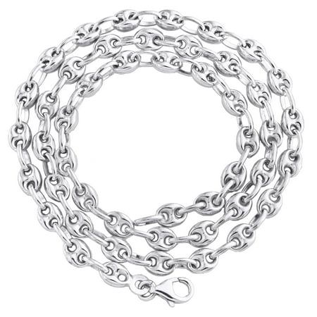 This elegant 3D Hollow Puff Gucci / Mariner Link Chain Necklace is crafted in lustrous 10K White Gold. This fancy design measures 20" in length and 4mm wide. A lobster claw clasp closure insures your chain is secured in style. This chain weighs approx. 10 gr. This necklace is handmade using special technique which gives it a high-end luster finish. Trendy and beautiful, this stylish bracelet suits him perfectly. One of a kind Puff Gucci fancy statement link gold chain will make a great addition Gucci Link Chain, Fancy Design, Stylish Bracelet, Link Chain Necklace, Style Necklace, Chain Link Necklace, Link Chain, Lobster Claw, Gold Chain