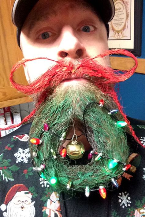 Beard Decorations, Miniature Lights, Tangled, Christmas Lights, Halloween Wreath, Chalk, Straw, Novelty Christmas, Glitter