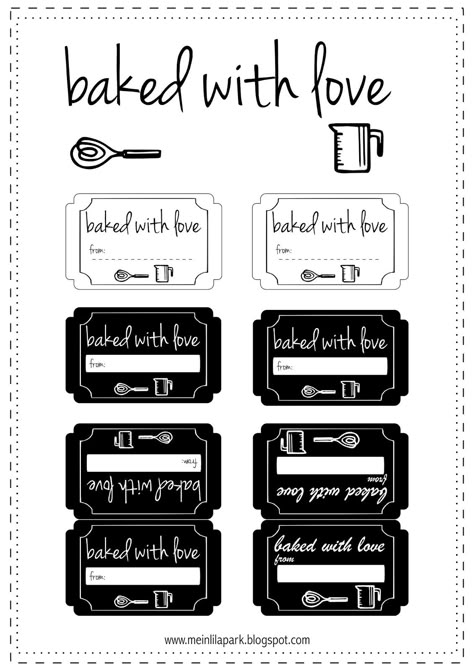 FREE printable baking good labels | baked with love tags ^^ Baked With Love Tags, Baked With Love, Melissa And Doug, Free Printable Planner Stickers, Love Tag, Labels Printables Free, Bake Sale, Planner Printables Free, Printable Tags