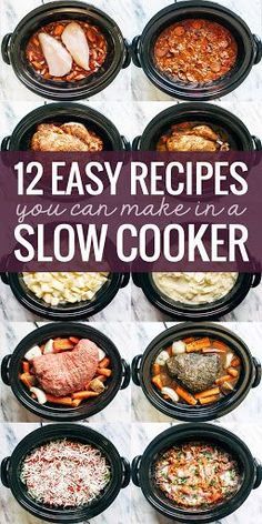 12 EASY recipes for the slow cooker, like mashed potatoes, lasagna, a whole roasted chicken, and more! YUMMM. | pinchofyum.com Easy Slow Cooker Meals, Slow Cooker Meals, Veggie Lasagna, Crockpot Dishes, Crock Pot Slow Cooker, Slow Cookers, Super Easy Recipes, Crockpot Recipes Slow Cooker, Chicken Alfredo