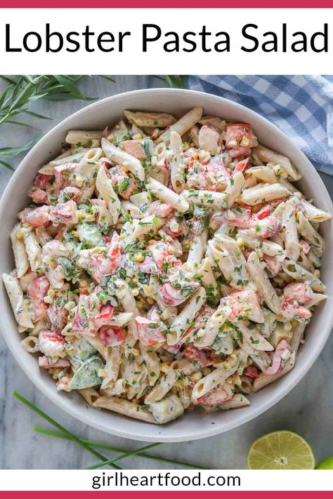 Lobster Roll Pasta Salad, Lobster Salad Appetizer, Cold Lobster Salad, Lobster Potato Salad, Lobster Salad Recipes Simple, Cold Lobster Recipes, Lobster Salad Recipes, Lobster Pasta Salad, Lobster Pasta Recipe