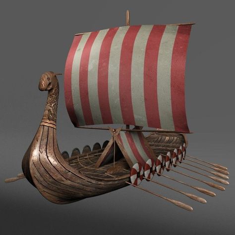 Viking Longboat, Viking Longship, Historical Viking, Vikings Game, Viking Dragon, Ancient Warfare, Viking Ship, Ocean Crafts, Viking History