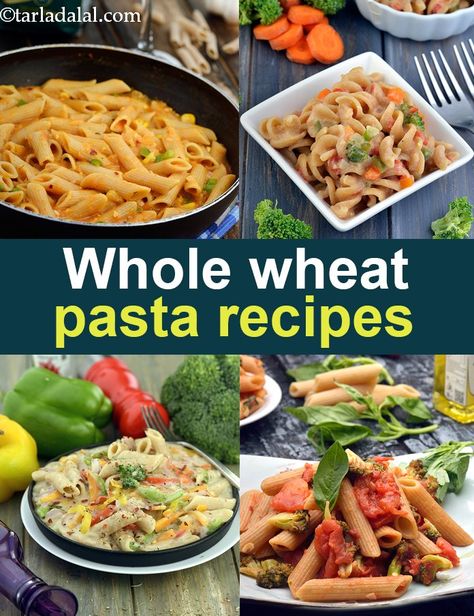 19 whole wheat pasta recipes | Tarladalal.com Recipes With Whole Wheat Pasta, Chicken Whole Wheat Pasta Recipes, Brown Pasta Recipes Healthy, Whole Wheat Rotini Pasta Recipes, Whole Wheat Penne Pasta Recipes, Whole Wheat Pasta Dishes, Wheat Noodles Recipes, Whole Wheat Pasta Recipe Healthy, Wheat Noodle Recipes