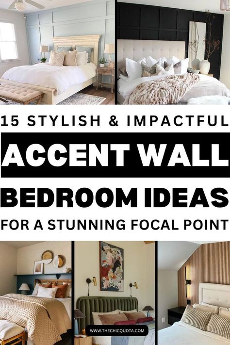 accent wall bedroom Mural Wallpaper Bedroom Ideas, King Bed Accent Wall, Wall Behind Bed Ideas Interior Design, Modern Bedroom Wall Ideas, Simple Accent Wall Bedroom, Stick On Wallpaper Accent Wall Bedroom, Curtain Accent Wall Bedroom, Wallpapering Ideas Bedroom, Unique Bedroom Wall Designs